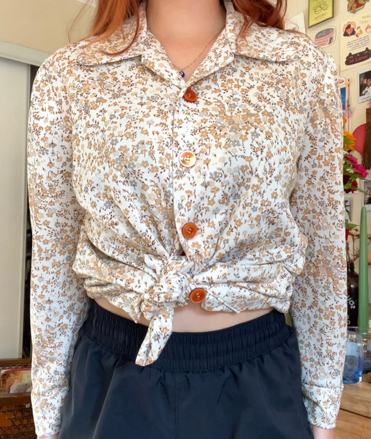 Floral button up shirt