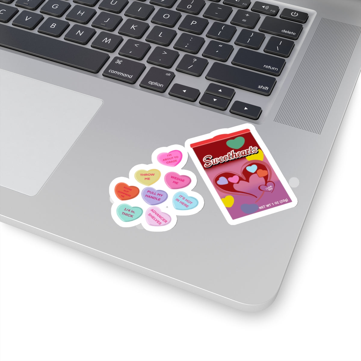 Ceramic Valentines Kiss-Cut Stickers