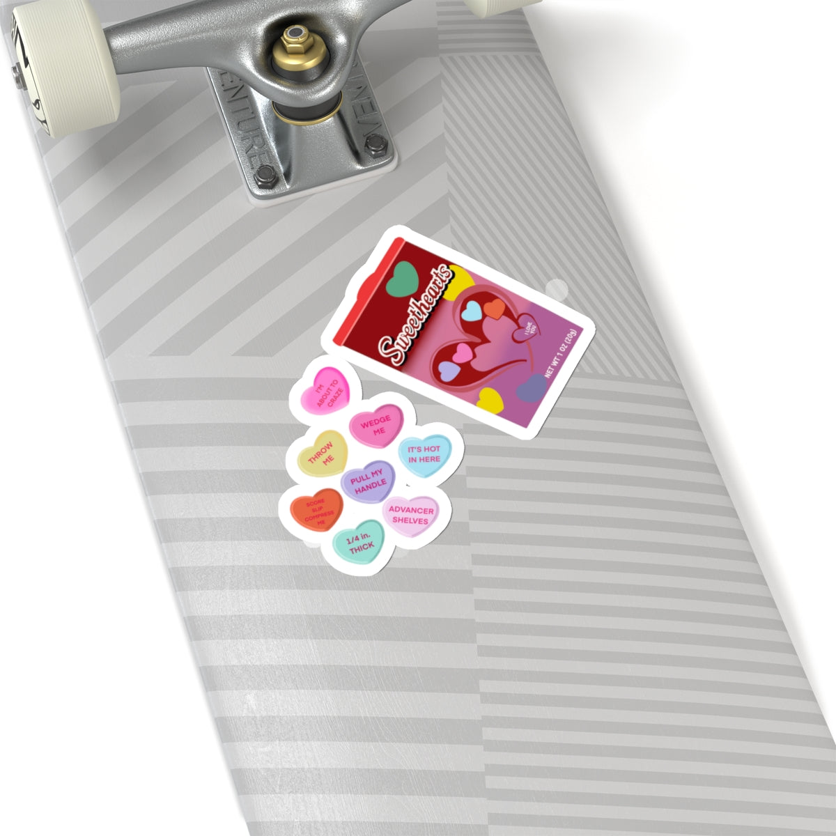 Ceramic Valentines Kiss-Cut Stickers