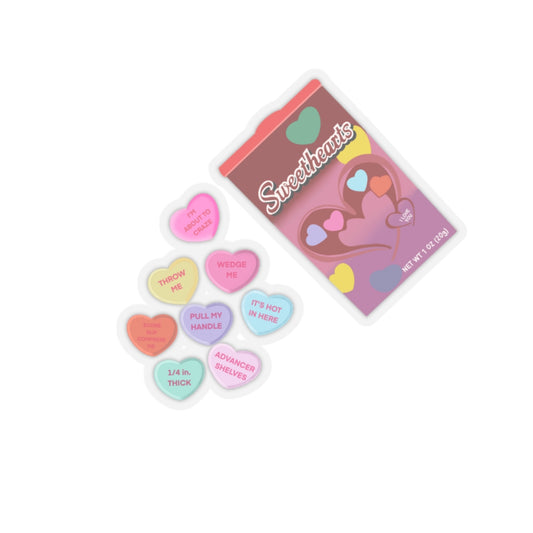 Ceramic Valentines Kiss-Cut Stickers