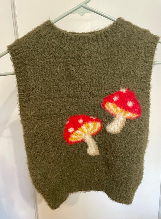 Mushroom sweater vest