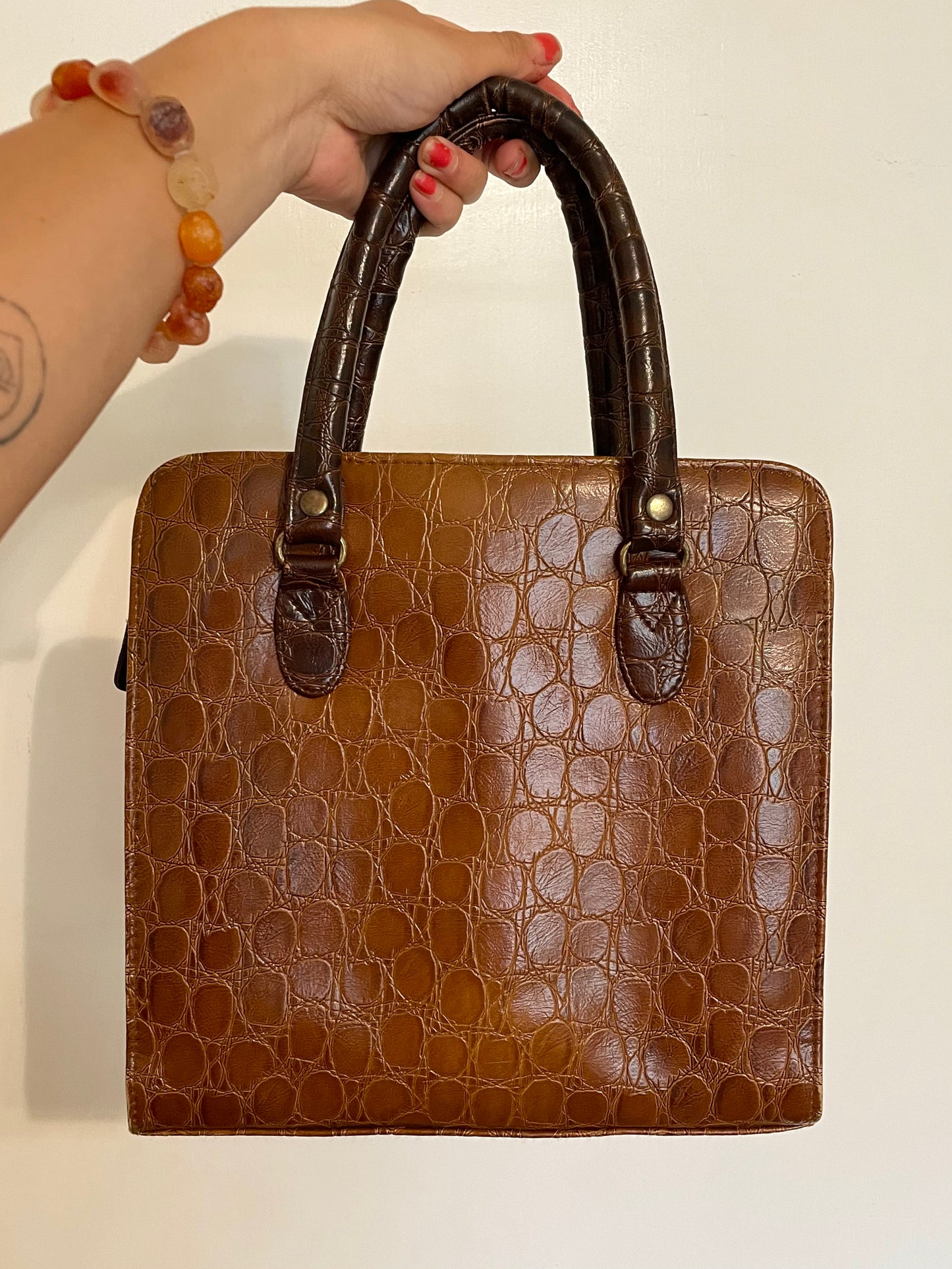 Faux Snakeskin Purse