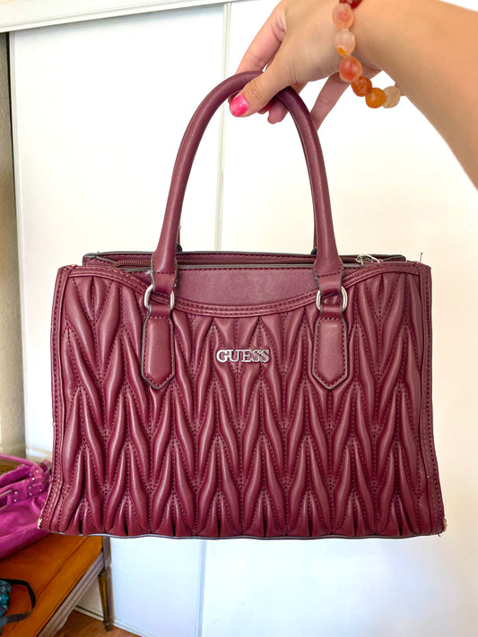 GUESS wine colored purse