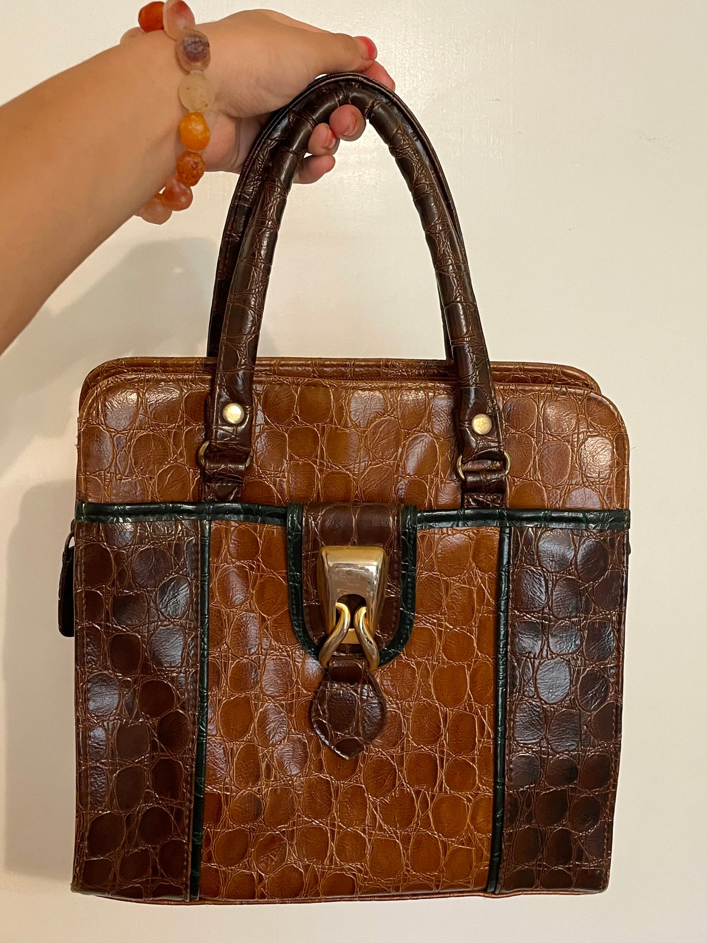 Faux Snakeskin Purse